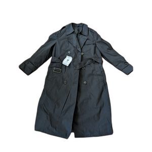 Garrison Collection Defense Logistics Womens Black Army Trench Coat sz 12R, NWT!
